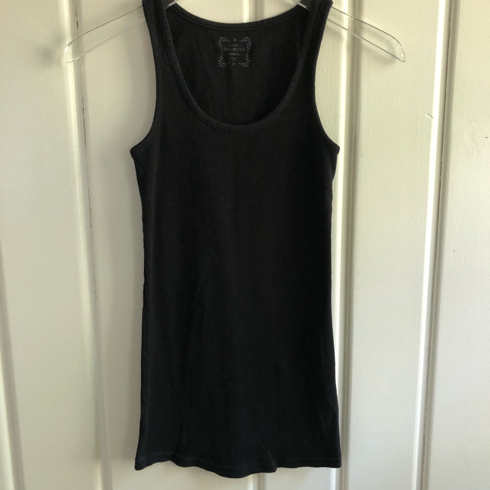 Old Navy Maternity Black Ribbed Tank Top